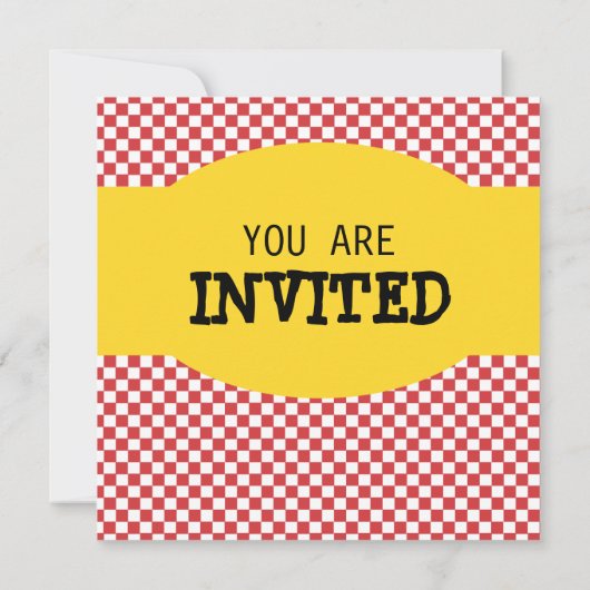 Invitation Fin de l'invitation du barbecue d'été (Dos)