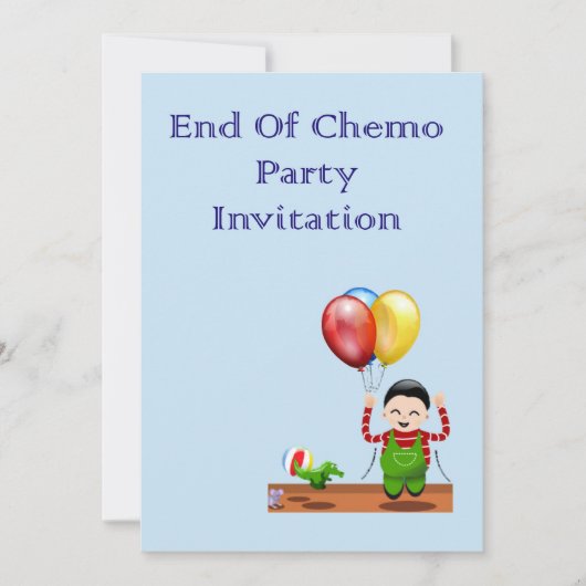 Invitation Fin de l'invitation du Parti Chemo pour un patient (Devant)