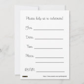 Invitation Fin de l'invitation du Parti Chemo pour un patient (Dos)