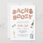 Invitation Fin de semaine Bach & Boozy Rose Gold Bachelorette (Devant)