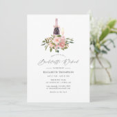 Invitation Fin de semaine Blush et Gold Floral Bachelorette (Debout devant)