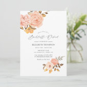 Invitation Fin de semaine Blush Pink and Gold Floral Bachelor (Debout devant)