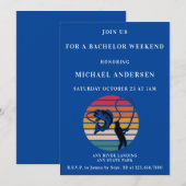 Invitation Fin de semaine de baccalauréat de pêche personnali (Devant / Derrière)