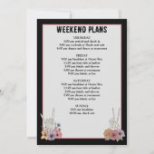 Invitation Fin de semaine de bachelorette à crâne noir marié  (Dos)