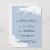 Invitation Fin de semaine de bachelorette bleu clair "On Clou (Dos)