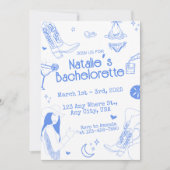 Invitation Fin de semaine de bachelorette Coastal Cowgirl (Devant)
