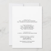 Invitation Fin de semaine de bachelorette de calligraphie mod (Dos)