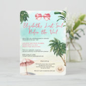 Invitation Fin de semaine de bachelorette de plage tropicale (Debout devant)