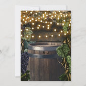 Invitation Fin de semaine de bachelorette en tonneau rustique (Dos)