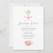 Invitation Fin de semaine de bachelorette florale à thème nau (Devant)