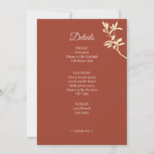 Invitation Fin de semaine de bachelorette florale rustique in (Dos)