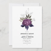 Invitation Fin de semaine de bachelorette gothique violet noi (Devant)