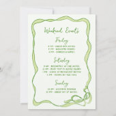 Invitation Fin de semaine de bachelorette Marges et Mariage (Dos)