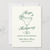 Invitation Fin de semaine de bachelorette Marges & Mariage (Devant)