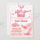 Invitation Fin de semaine de bachelorette pour adultes disco (Devant)