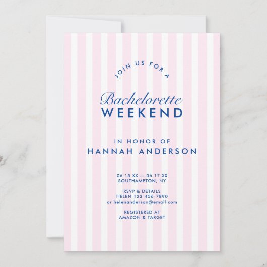 Invitation Fin de semaine de bachelorette rétro moderne Vinta (Devant)