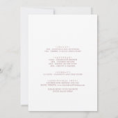 Invitation Fin de semaine de bachelorette Rose Delicy Gold (Dos)