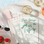 Invitation Fin de semaine de bachelorette rose Palm Springs d