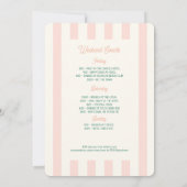 Invitation Fin de semaine de bachelorette rose Palm Springs d (Dos)