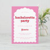 Invitation Fin De Semaine De Bachelorette Rouge Et Rose Arc R (Debout devant)