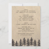 Invitation Fin de semaine de bachelorette rustique Woodland M (Dos)