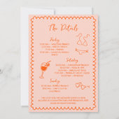 Invitation Fin de semaine de bachelorette tirée à la main Sun (Dos)