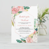 Invitation Fin de semaine de la bachelorette fleurie de print (Debout devant)