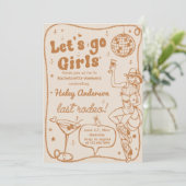 Invitation Fin de semaine de la disco cowgirl Rodeo Bachelore (Debout devant)