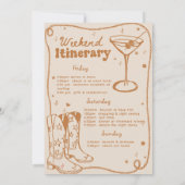 Invitation Fin de semaine de la disco cowgirl Rodeo Bachelore (Dos)