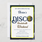 Invitation Fin de semaine de la discothèque rétro personnalis (Devant)
