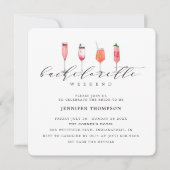 Invitation Fin de semaine de la licence Blush moderne (Devant)