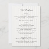 Invitation Fin de semaine de la partie de bachelorette vintag (Dos)