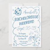 Invitation Fin de semaine de la soirée de bachelorette de la  (Devant)