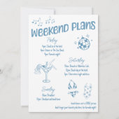 Invitation Fin de semaine de la soirée de bachelorette de la  (Dos)