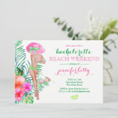 Invitation Fin de semaine de la soirée de bachelorette de mar (Debout devant)