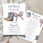 Invitation Fin de semaine de la soirée disco Denim et Diamond