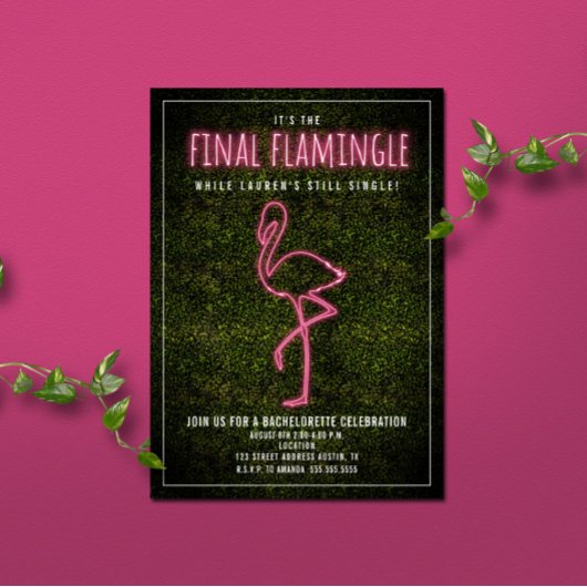 Invitation Fin de semaine de la soirée flamingle