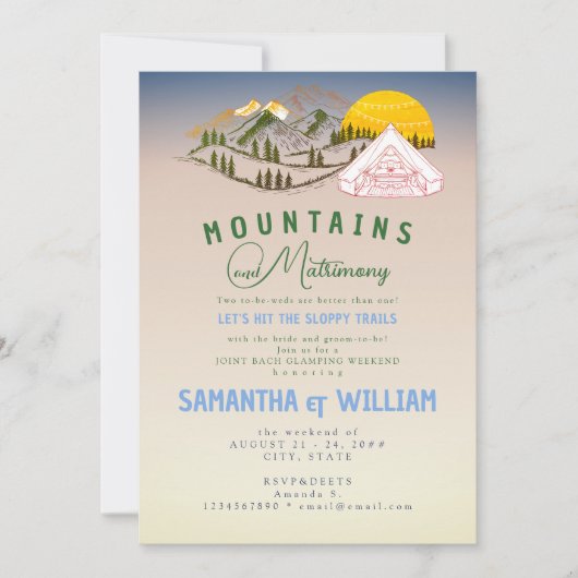 Invitation Fin de semaine de l'hippodrome de Mountain Matrimo (Devant)