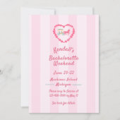 Invitation Fin de semaine de l'île Mackinac Pink Bachelorette (Devant)