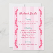 Invitation Fin de semaine de l'île Mackinac Pink Bachelorette (Dos)