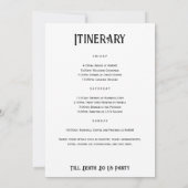 Invitation Fin de semaine de mariage ou de fête de bacheloret (Dos)