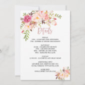 Invitation Fin de semaine de Rose Gold Bachelorette Rose Red  (Dos)