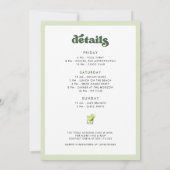 Invitation Fin de semaine des Marges rétro et du bachelorette (Dos)