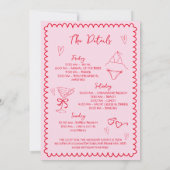 Invitation Fin de semaine du bachelorette Bikinis & Martinis (Dos)