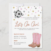 Invitation Fin de semaine du bachelorette de Cowgirl Disco Ro (Devant)