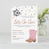 Invitation Fin de semaine du bachelorette de Cowgirl Disco Ro (Debout devant)