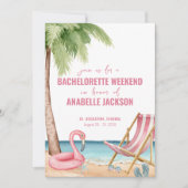 Invitation Fin de semaine du Bachelorette Destination Plage (Devant)