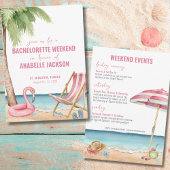 Invitation Fin de semaine du Bachelorette Destination Plage