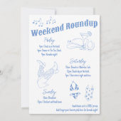 Invitation Fin de semaine du Bachelorette Party de la main de (Dos)