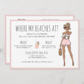 Invitation Fin de semaine du Blonde Bride Bachelorette Beach (Devant / Derrière)